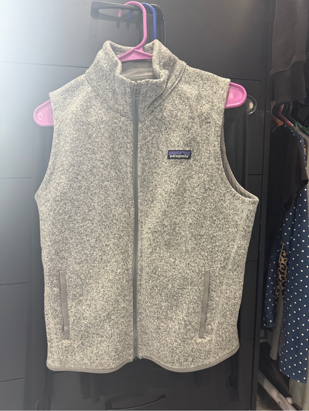 Patagonia  Gray Marled Full-Zip Fleece Vest